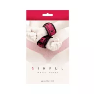 NS NOVELTIES kötöző Sinful Wrist Cuffs - rózsaszín színben, csuklóra helyezhető