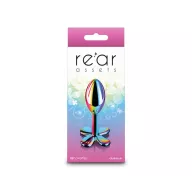 NS NOVELTIES anál plug Rear Assets Clover Multicolor - szivárvány színben, fém, vízálló, (9,2 cm)
