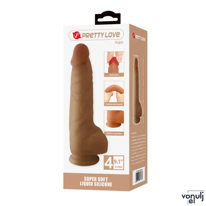Élethű műpénisz Pretty Love Najm 23,2 cm - vízálló, 9.1"