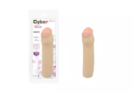 CHARMLY TOY péniszköpeny Charmly Cyber Skin Sleeve 8,5" No. 1. - realisztikus, testszínű, vízálló, 21,6 cm