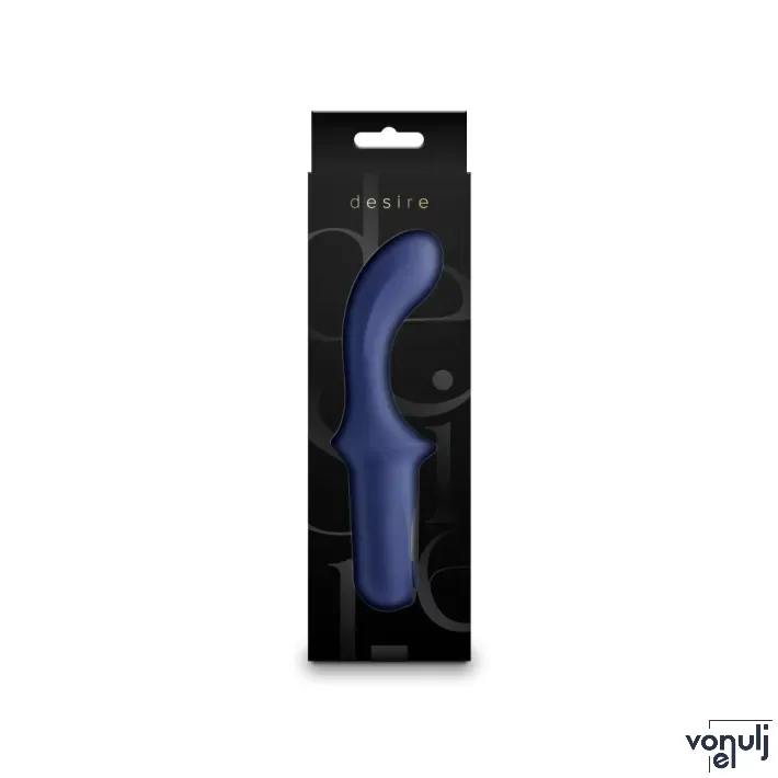 NS NOVELTIES g pont vibrátor Desire Fortuna Cobalt - kék színben, ívelt kialakítású, vízálló, akkumulátoros