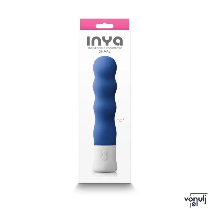 INYA rúdvibrátor Shake Blue - királykék színben, vízálló, akkumulátoros