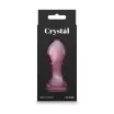 NS NOVELTIES fenékdugó Crystal Gem Pink - üveg, rózsaszín színben, drágakő alakú talppal, vízálló (8.9 cm)
