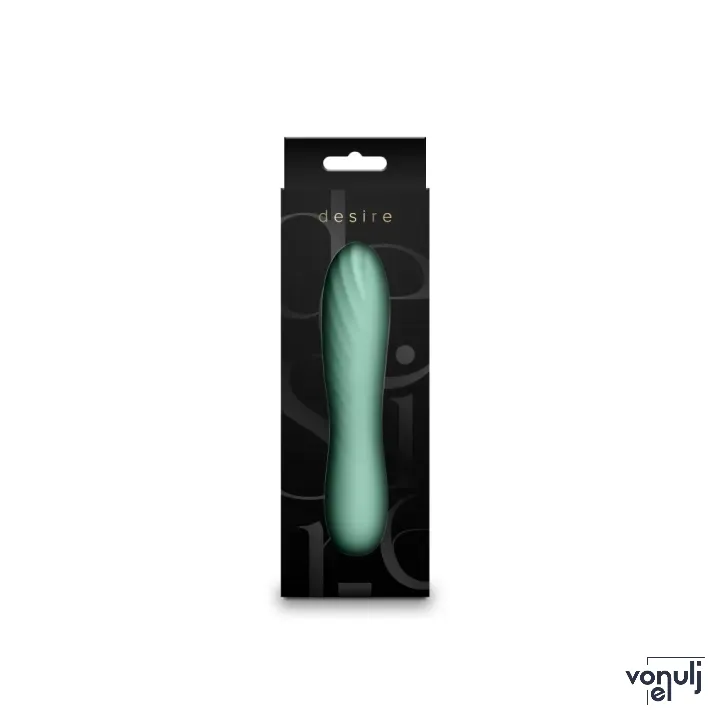 NS NOVELTIES rúdvibrátor Desire Destiny Mint - menta színben, bordázott stimuláló felszínnel, vízálló, akkumulátoros