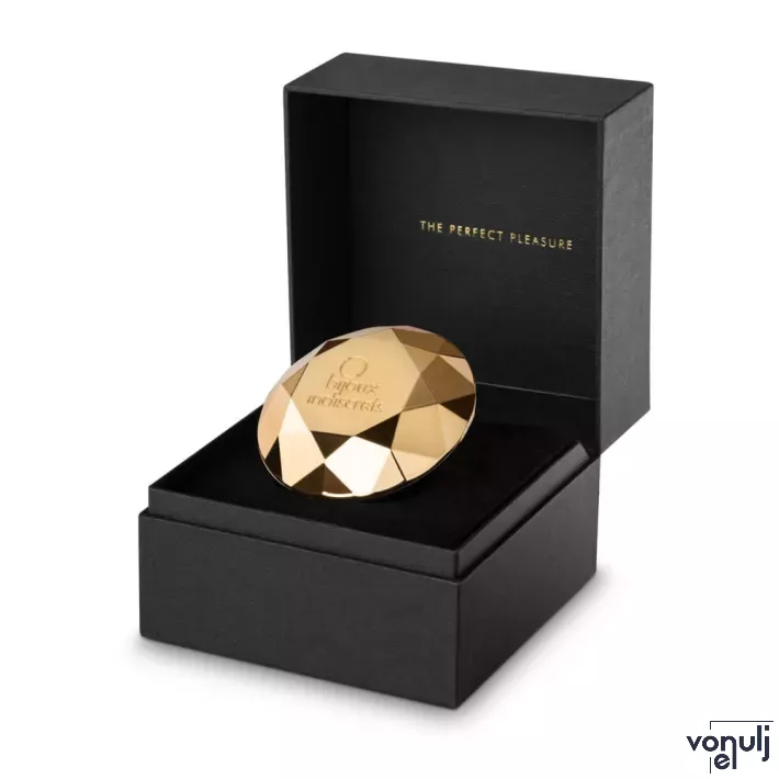 BIJOUX INDISCRETS rezgő csiklóvibrátor Twenty One Vibrating Diamond - arany színben, vízálló, akkumulátoros