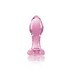 NS NOVELTIES fenékdugó Crystal Flower Pink - üveg, rózsaszín színben, virágos talppal, vízálló (.8.9 cm)