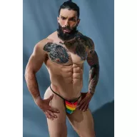 CUT4MEN erotikus férfi tanga Gstring RainbowSkai L - szivárvány színben, L méretben