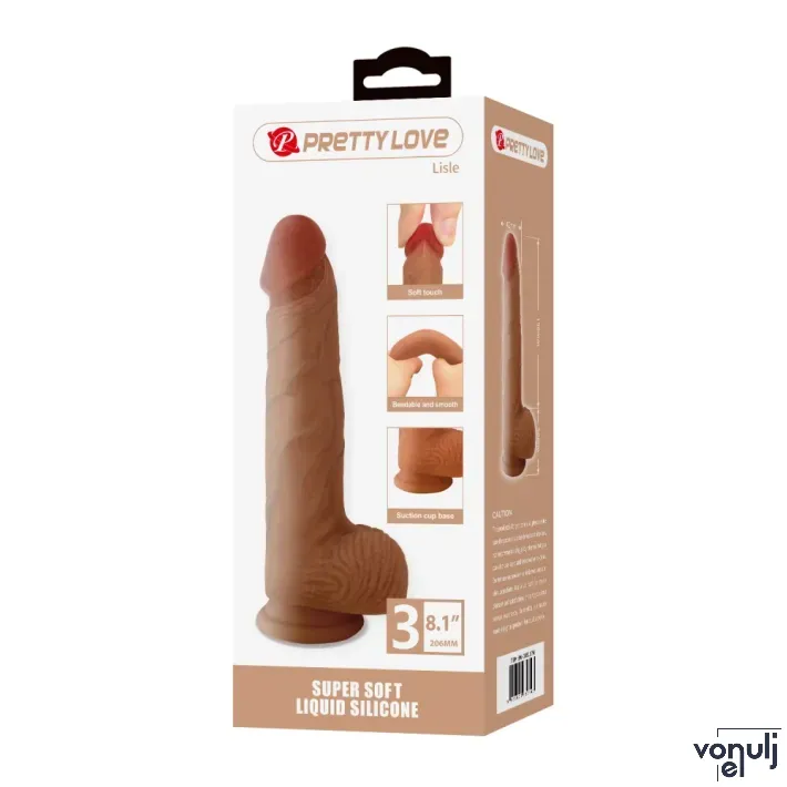 Élethű műpénisz Pretty Love Lisle 20,6 cm - vízálló, 8.1"