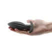 RENEGADE fenékdugó Bomba Black Small - fekete színben, stimuláló felszínnel, S méretben, vízálló, szilikon (12,5 cm)