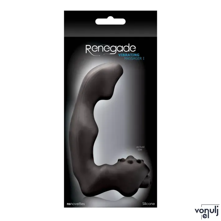 RENEGADE prosztata izgató Vibrating Massager - fekete színben, vízálló, elemes