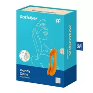 SATISFYER párvibrátor Candy Cane - narancssárga színben, vízálló, akkumulátoros