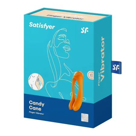 SATISFYER párvibrátor Candy Cane - narancssárga színben, vízálló, akkumulátoros