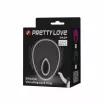 PRETTY LOVE péniszgyűrű Trap - fekete színben, vibrációs funkcióval, vízálló, elemes