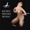 LOVETOY guminő Cowgirl Style Love Doll Flesh - felfújható, testszínű, átlagos méretű, 3D-s arccal, 3 kéjnyílással, lábpumpával, javítókészlettel