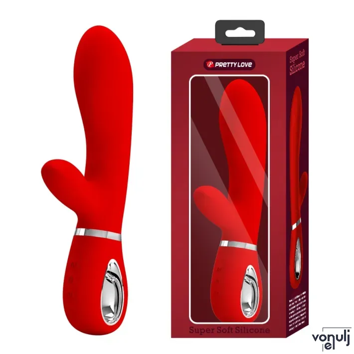 Csiklóizgatós vibrátor Pretty Love Thomas Red - akkumulátoros, vízálló