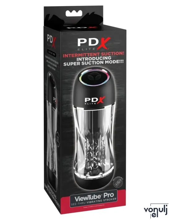 Péniszvibrátor Pipedream ViewTube Pro Clear/Black