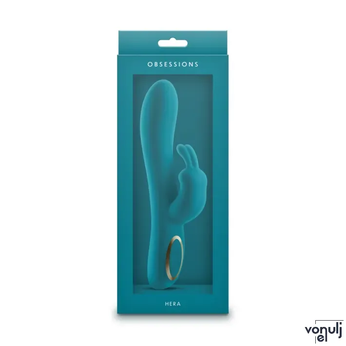 NS NOVELTIES csiklóizgatós vibrátor Obsessions Hera Dark Green - vízálló, akkumulátoros