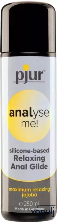 PJUR intim síkosító Analyse Me! Relaxing Anal Glide 250 ml - anális, szilikon bázisú, selymes síkosító, jojoba kivonattal a lágy és hidratált bőrért