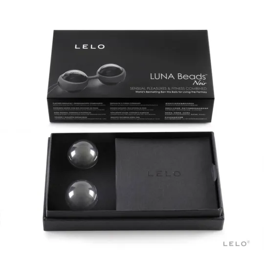 LELO gésagolyó Luna Beads Noir -  fekete színű, 2 azonos méretű, vízálló