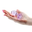 NS NOVELTIES fenékdugó Crystal Flower Purple - üveg, lila színben, virágos talppal, vízálló, (8.9 cm)