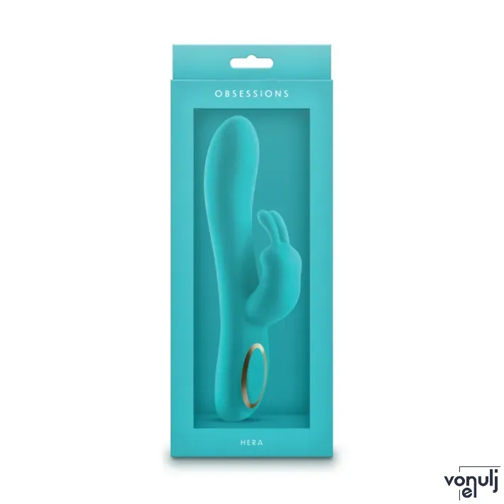 NS NOVELTIES csiklóizgatós vibrátor Obsessions Hera Light Green - vízálló, akkumulátoros