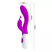 PRETTY LOVE csiklóizgatós vibrátor Hyman Purple - lila színben, vízálló, elemes