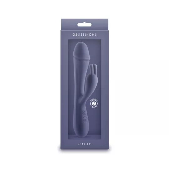 NS NOVELTIES csiklóizgatós vibrátor Obsessions Scarlett Dark Blue - vízálló,melegítős,akkumulátoros