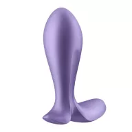 SATISFYER fenékdugó Intensity Plug Purple - lila színben, vibrációs funkcióval, ingyenes applikációval, vízálló, akkumulátoros