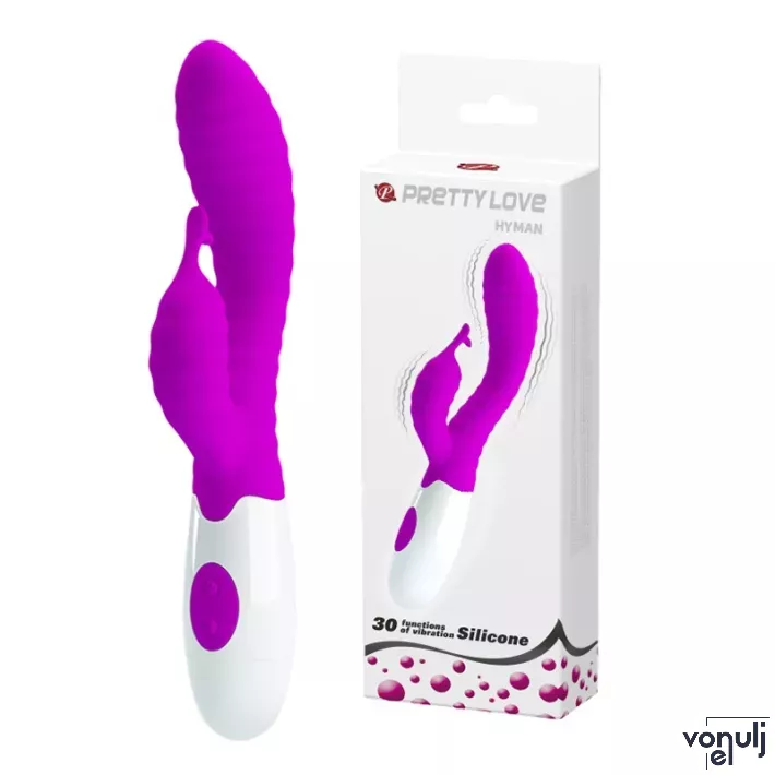 PRETTY LOVE csiklóizgatós vibrátor Hyman Purple - lila színben, vízálló, elemes