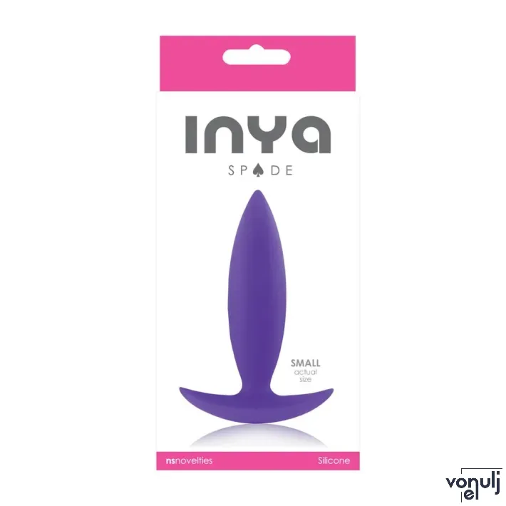 INYA fenékdugó Spades Small Purple - lila színben, S-méretben, vízálló, szilikon (10.2 cm)