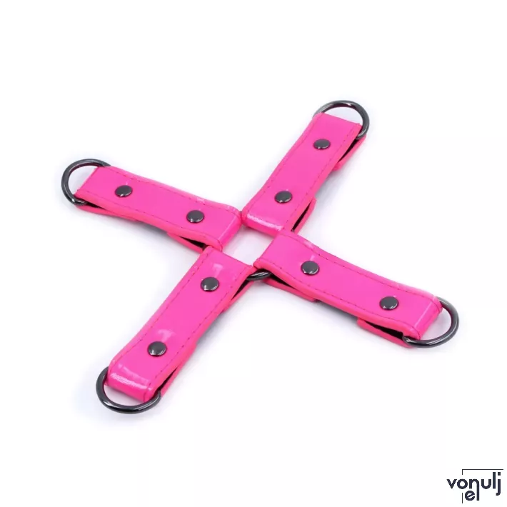 NS NOVELTIES rögzítő Electra Hogtie Pink - rózsaszín színben, 4 rögzítési ponttal