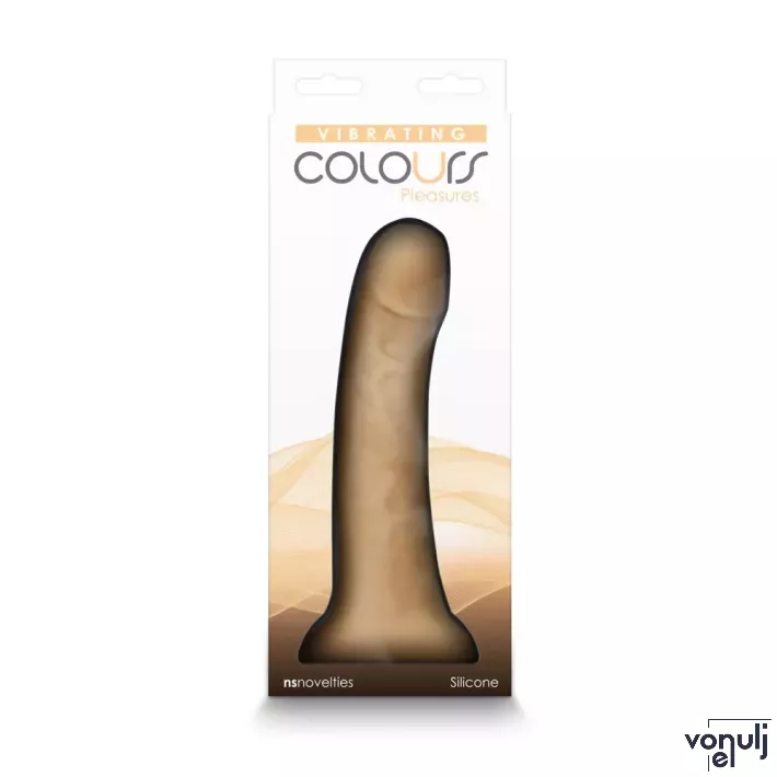 NS NOVELTIES élethű vibrátor Colours Pleasures 7" Vibrating White - realisztikus, szilikon, letapasztható, akkumulátoros, vízálló (18 cm)