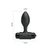PRETTY LOVE fenékdugó Vibra Butt Plug Black - fekete színben, vibrátoros, elemes