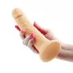 NS NOVELTIES élethű vibrátor Colours Pleasures 7" Vibrating White - realisztikus, szilikon, letapasztható, akkumulátoros, vízálló (18 cm)