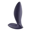 SATISFYER fenékdugó Power Plug - lila színben, vibrációs funkcióval, ingyenes applikációval, vízálló, akkumulátoros