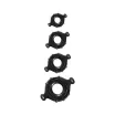 RENEGADE péniszgyűrű szett Vitality Rings Black - fekete színben, 4 különböző méretű, vízálló, vibráció nélküli