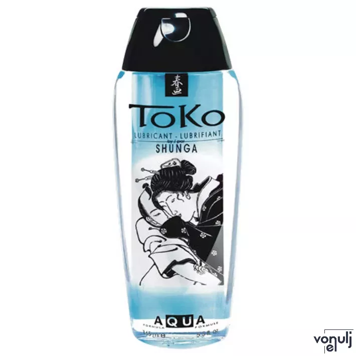 SHUNGA intim síkosító Toko Aqua Lubricant 165 ml - vízbázisú, ultra bársonyos, extra hosszantartó, óvszerhez és segédeszközhöz is