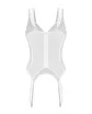 Szexi harisnyatartós fűző Obsessive Arrowel White S/M