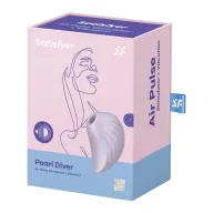 SATISFYER léghullámos csiklóizgató Pearl Diver - lila színben, vízálló, akkumulátoros