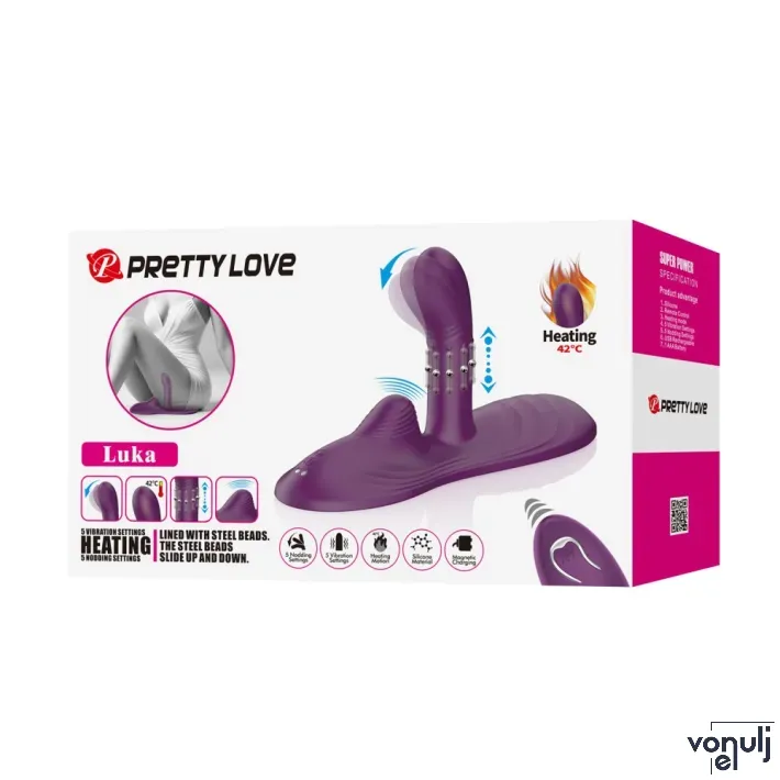 G pont vibrátor Pretty Love Luka - akkumulátoros,vízálló