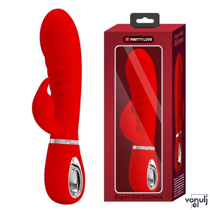 Csiklóizgatós vibrátor Pretty Love Prescott Red - akkumulátoros, vízálló