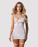 Szexi hálóing Obsessive Arrowel White S/M