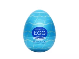TENGA maszturbációs tojás Wavy II Cool Edition - vízálló, egyszer használatos