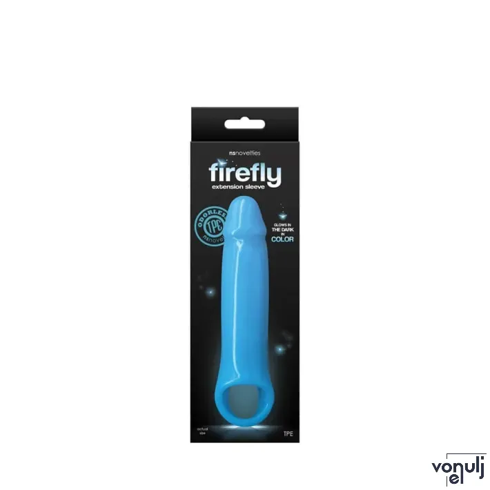 FIREFLY péniszköpeny Fantasy Extension SM Blue - kék színben, vízálló, (17 cm)