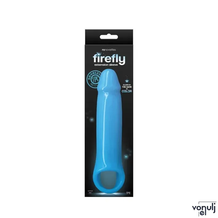 FIREFLY péniszköpeny Fantasy Extention MD Blue - kék színben, vízálló, (21 cm)