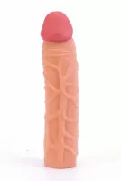 LOVETOY péniszköpeny Pleasure X-Tender Penis Sleeve 2 - realisztikus, testszínű, vízálló, (17 cm)