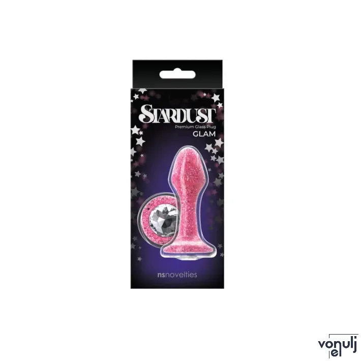NS NOVELTIES fenékdugó Stardust Glam Pink - üveg, rózsaszín színben, vízálló