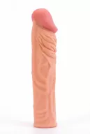 LOVETOY péniszköpeny Pleasure X-Tender Penis Sleeve 3 - realisztikus, testszínű, vízálló, (18,5 cm)