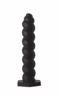 X-MEN fenékdugó 7.87" Silicone Butt Plug Black S - fekete színben, letapasztható, vízálló, szilikon, 20 cm