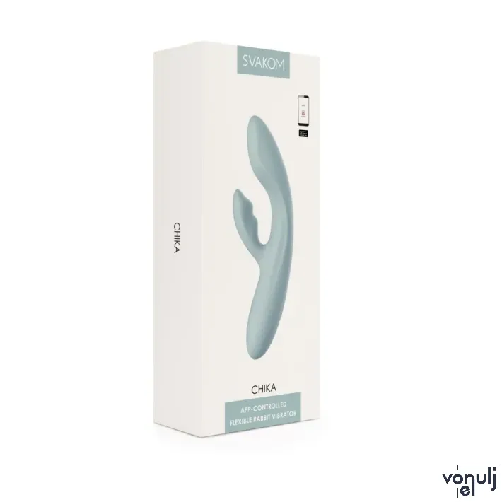 Csiklóizgatós g pont vibrátor SVAKOM Chika Turquoise Grey